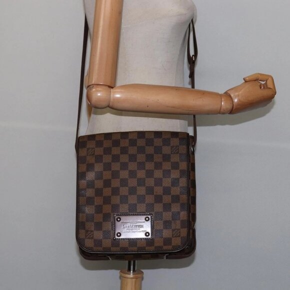 LOUIS VUITTON Damier Ebene Brooklyn PM Shoulder Bag N51210 LV Auth BA5619 - Picture 1 of 16